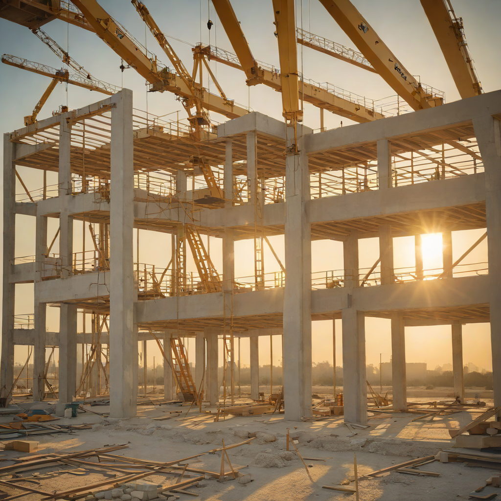 Villa structure under construction